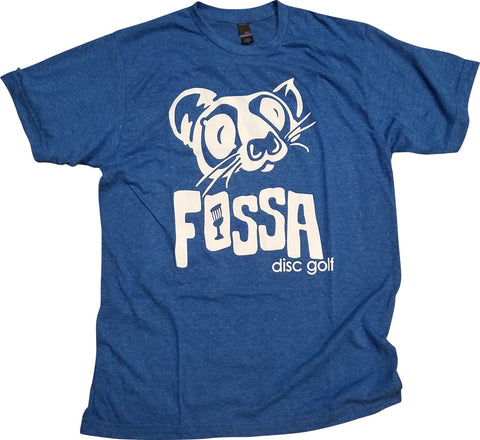 Fossa T-shirt - Blue/White - fossadiscgolf