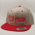Snapback Flatbill - Heather/Red