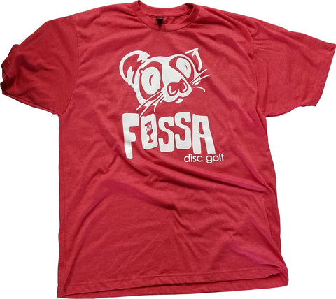 Fossa T-shirt - Red/White - fossadiscgolf